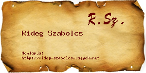 Rideg Szabolcs névjegykártya